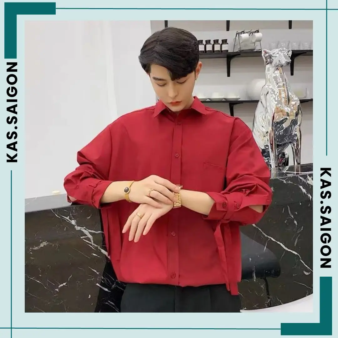 Áo sơ mi nam tay áo cách điệu thanh lịch Menswear Kate