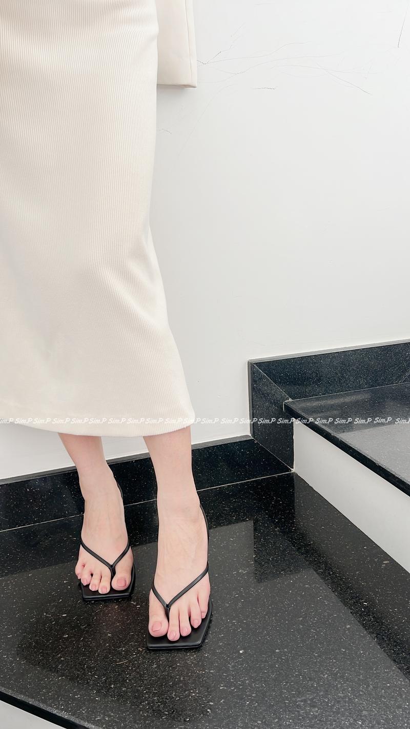 Product Introduction of Giày đế bằng SimP dép xuồng cao 5cm xỏ ngón quai mảnh mang được 2 kiểu - BIO DéP Shoes 14