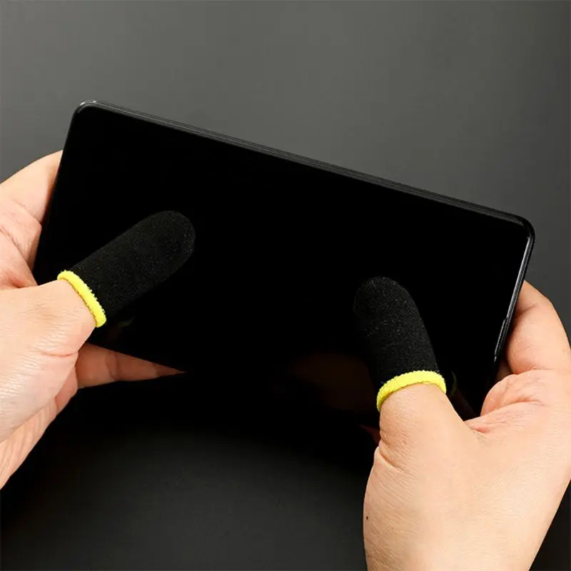 Tay Áo Ngón Tay Sợi Carbon, Không Trơn Trượt Và Thoáng Khí, 1 Đôi, Dành Cho Điện Thoại Di Động Và Máy Tính Bảng Android / iOS, Găng Tay Chơi Game, shuma 4