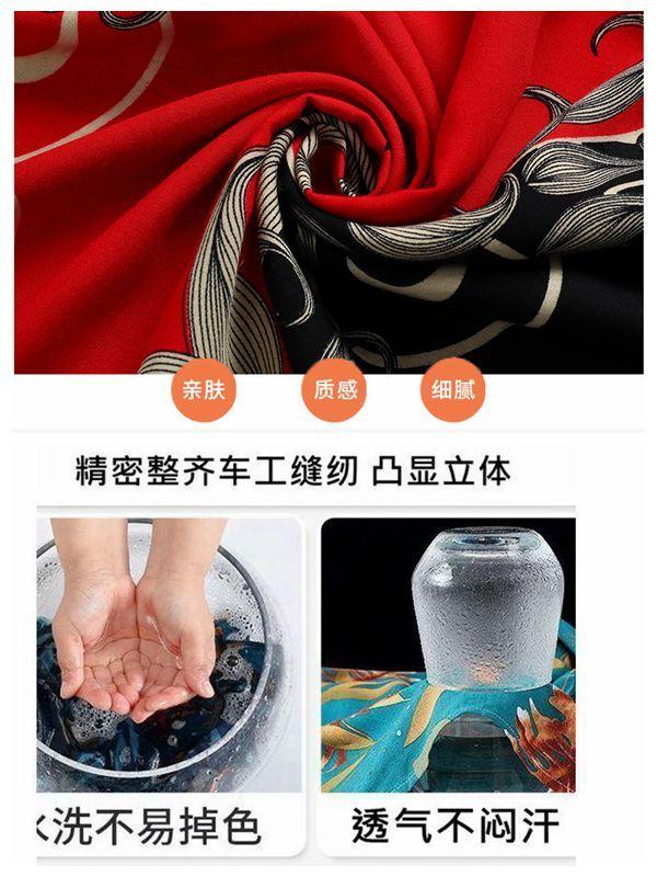 Product Introduction of Cotton silk nightdress women's summer 2024 new pajamas medium and long short-sleeved dress loungewear mother loose 20