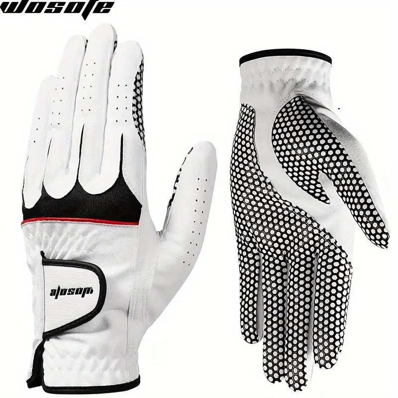 Men's Left-hand Golf Gloves, 1 Count Breathable Soft Golf Gloves, Wear-resistant Shock-absorbing Non-slip Golf Gloves, Golf Accessories