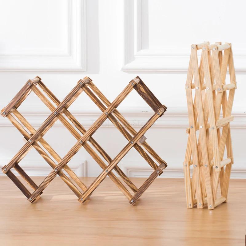 Product Introduction of 6/10 Wooden Bottle Holders Wine Rack Countertop Storage Shelf Kitchen Pantry Bar Wine Bottle Display Rack Organizer Wine Stand Utensils 7