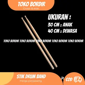 Stik drum band 30 cm / 40 cm ( perpasang )