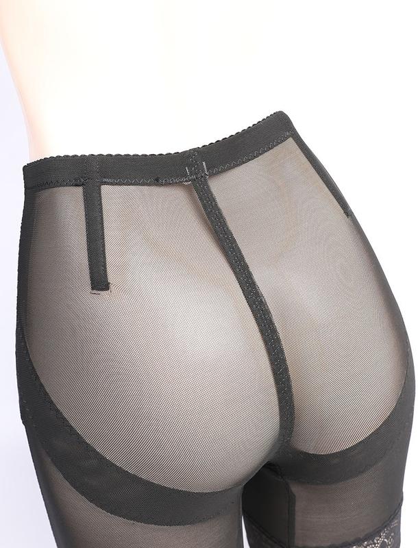 Product Introduction of Summer Men's Breathable Breasted Mesh Buckle Waist Shaping Hip Raise High Waist Body Shaping Fifth Pants Three Rows Six Buttons Belly Contracting Boxer 17