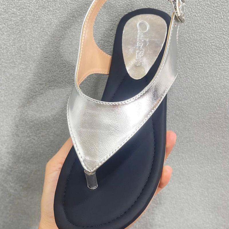 Dép Lê Mũi Tròn Quai Sandanl Kẹp Đế TPR Dẻo siêu Chống Trơn Trượt Hàng hottrend. GiàY DéP Nữ Shoes Quai Hậu Hoa sandal thấp cho giày đẹp 5