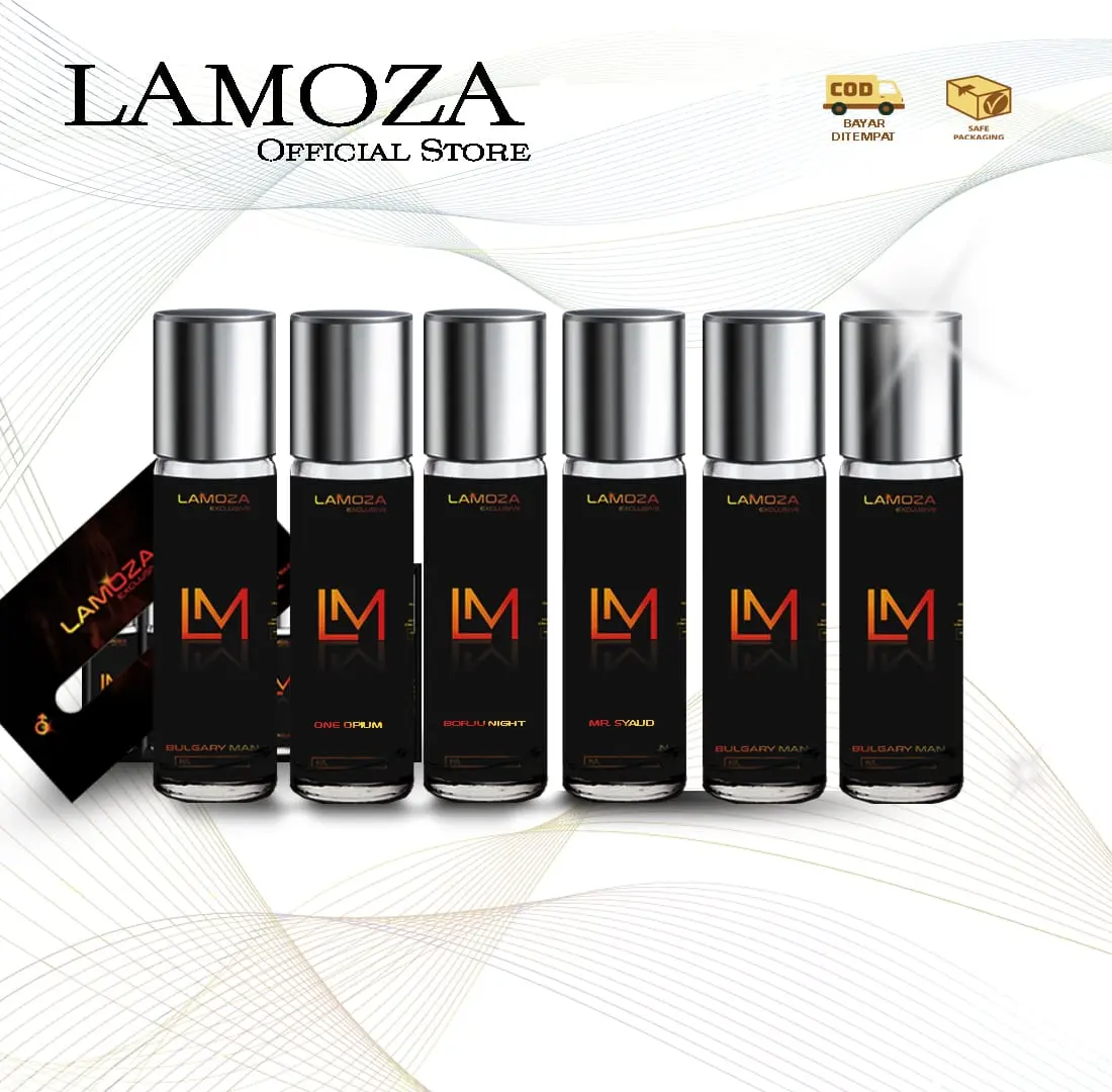 JA - MALE ( ISI 6 AROMA ) PARFUM LAMOZA EXCLUSIVE MALE/MEN SERIES 30 ML Perfume Wangi Pria Cowok Elegan Mewah Wanginya