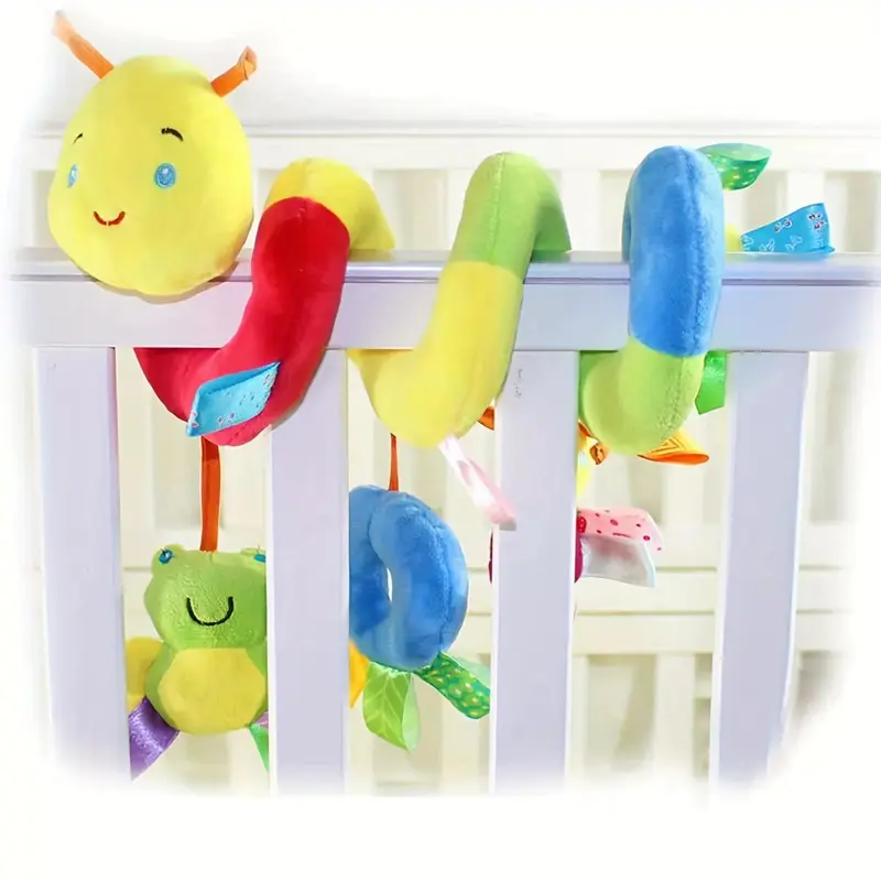 Spiral Plush Caterpillar Design Car Seat Toy, Cute Hanging Stroller Toy, Baby Car Seat Hanging Toy, Baby Toys, Car Seat Accessories 8