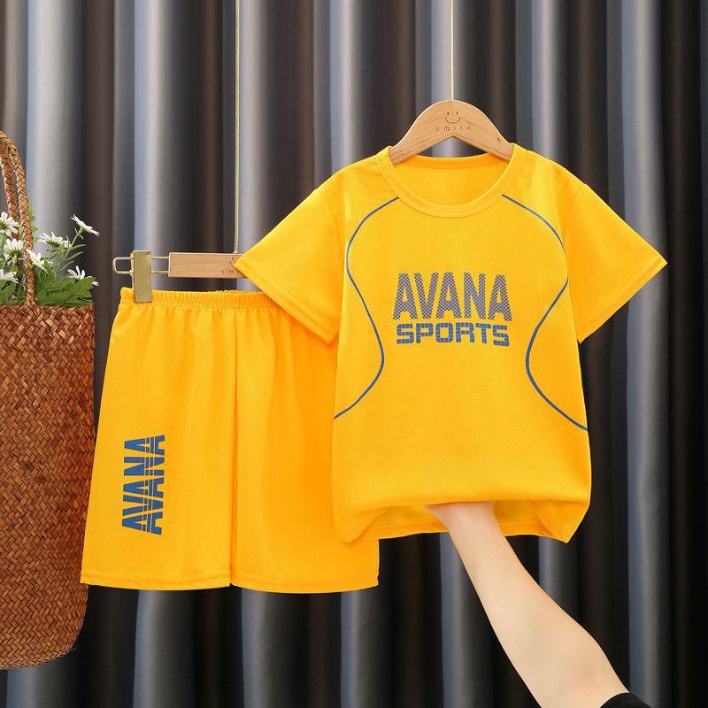 Product Introduction of 2025 Children's Short Sleeve Set Big Kids Sportswear Boys Girls Casual Summer Quick-Dry Clothes Summer Baby Two-Piece Set 17