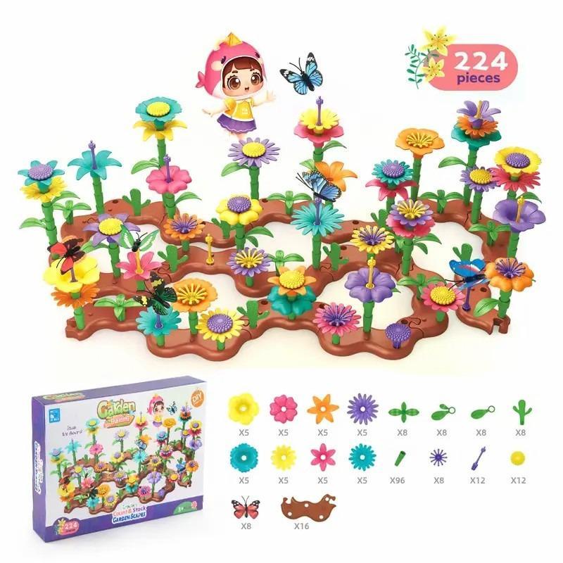 Product Introduction of Flower Garden Building STEM Toys, 1 Set Christmas Gardening Pretend Gift for Kids Toys, Educational Activity Garden Playset, Motor Skills Training & Color Recognizing Montessori Toys, Thanksgiving Christmas Gift Set, Stocking Filler 18