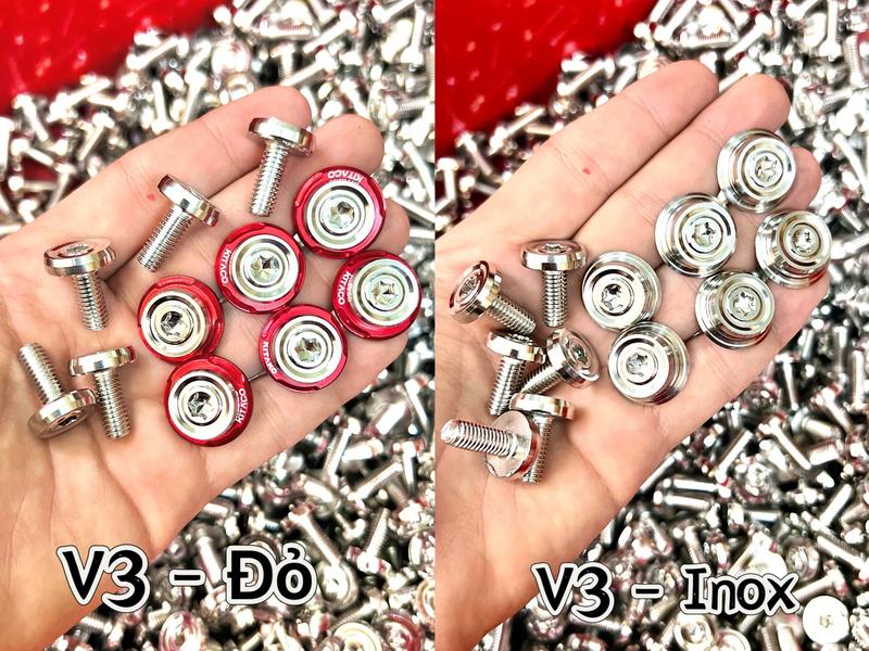 Combo bộ ốc dàn áo mẫu v3 kèm 10 lông đền gắn cho các dòng xe (Ex, Future, Sirius....)