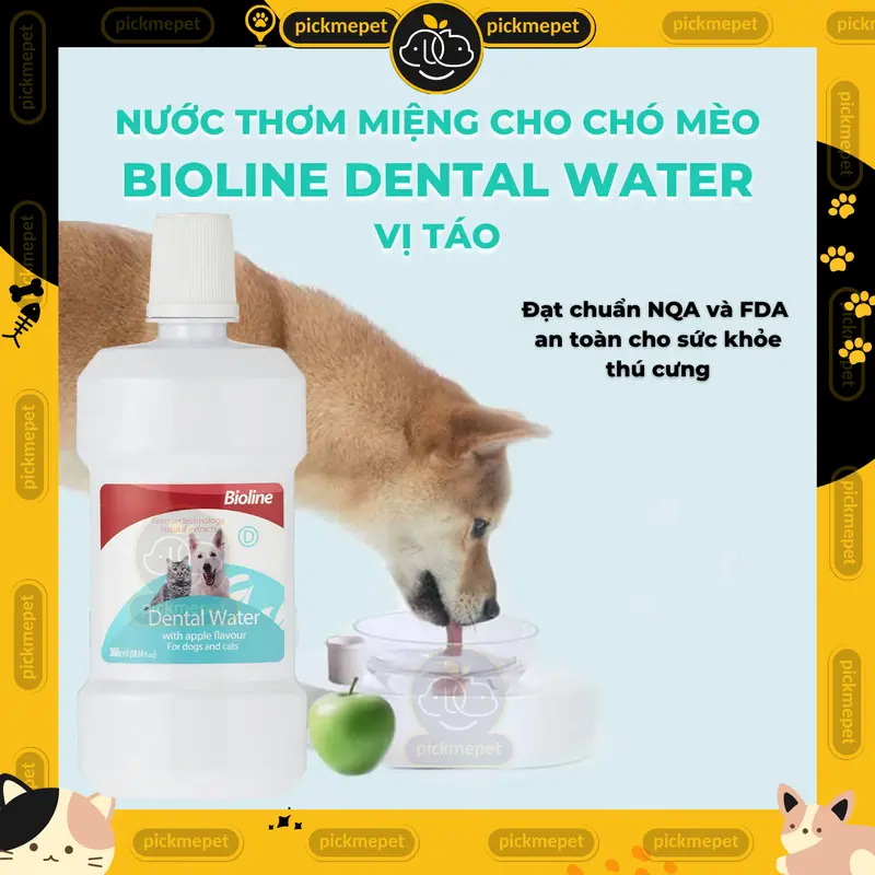 [300ml] Bioline Dental Water - Nước Thơm Miệng cho Chó Mèo 0