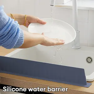 Kitchen Silicone Water Barrier Board, Sink Water Stopper Sheet, Household Splash-Proof Partition