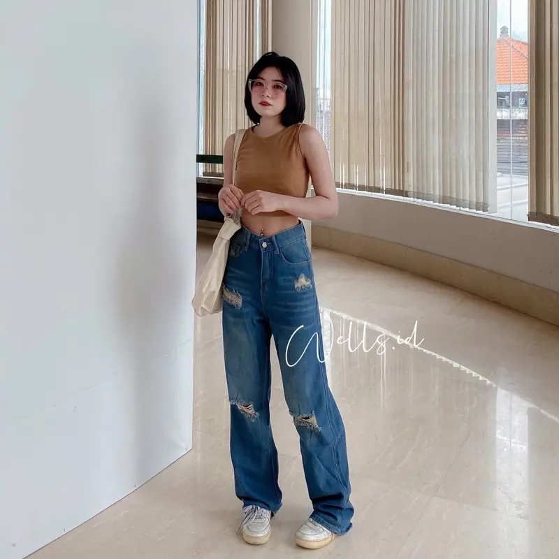 Alexa Ripped Jeans - Celana Panjang Jeans 1