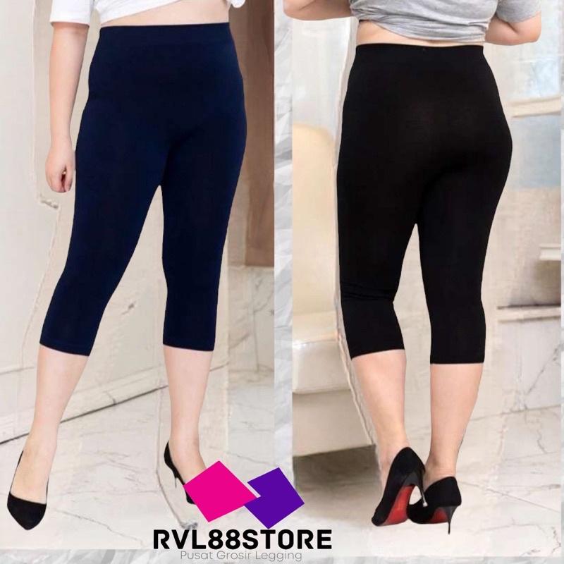 Legging pendek 3/4 Standart - Legging Spandex Licin Fit Lembut Nyaman Wanita 2