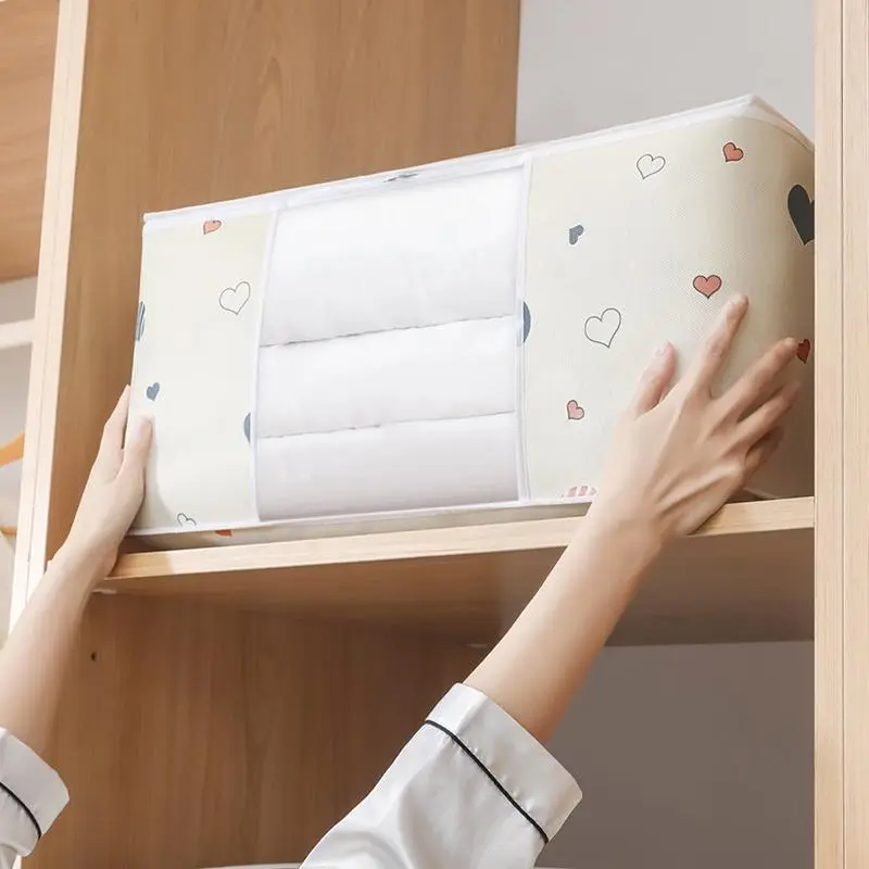 Túi Đựng Quần Áo Chăn Bông, Dung Tích Lớn, Túi Phân Loại Chăn Bông Chăn Bông, Chống Bụi, Thích Hợp Cho Tủ Quần Áo Và Đựng Đồ Dưới Gầm Giường, Hộp Sắp Xếp Chống Ẩm 6