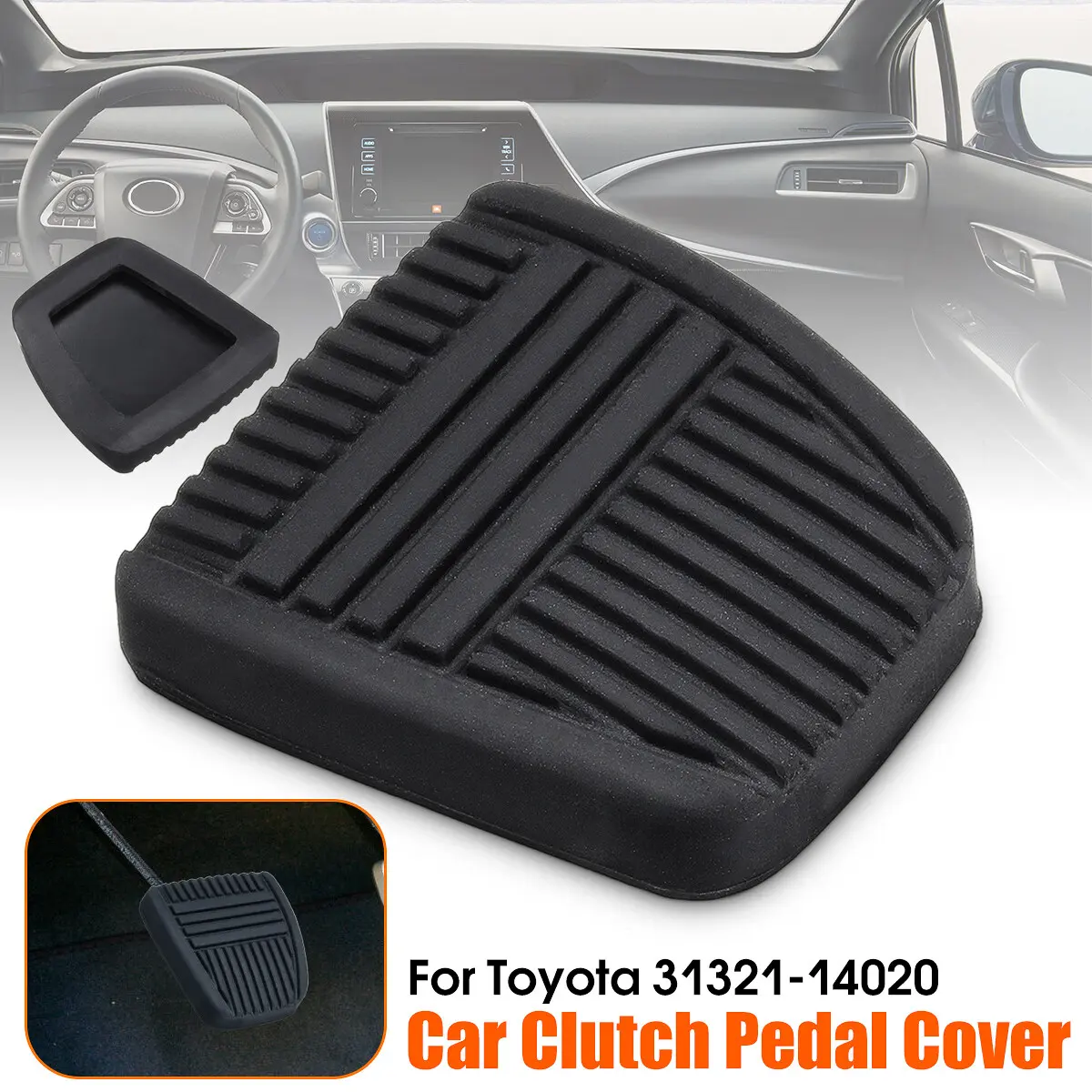 1pc Car Brake Pedal Pad Rubber Cover 31321-14020 31321-14010 For Toyota 4Runner Camry Celica Land Cruiser Paseo RAV4