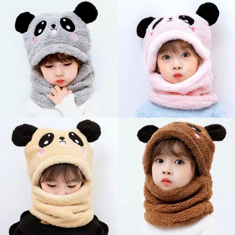 Product Introduction of Children's Winter Warm Hat Scarf Hat All-in-one Children's Warm Windproof Face Cover Ear Protection Plus Velvet Hat 23
