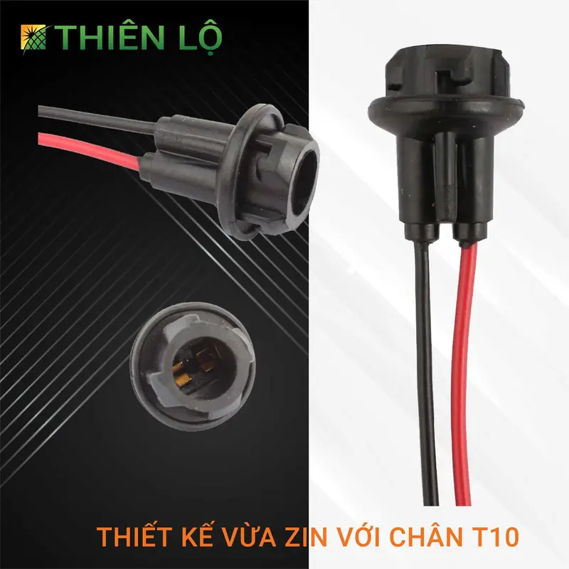 Đuôi đui gắn đèn xi nhan T1O đèn led t10 cao cấp phù hợp tất cả các đèn chân T10 của Thiên Lộ 1