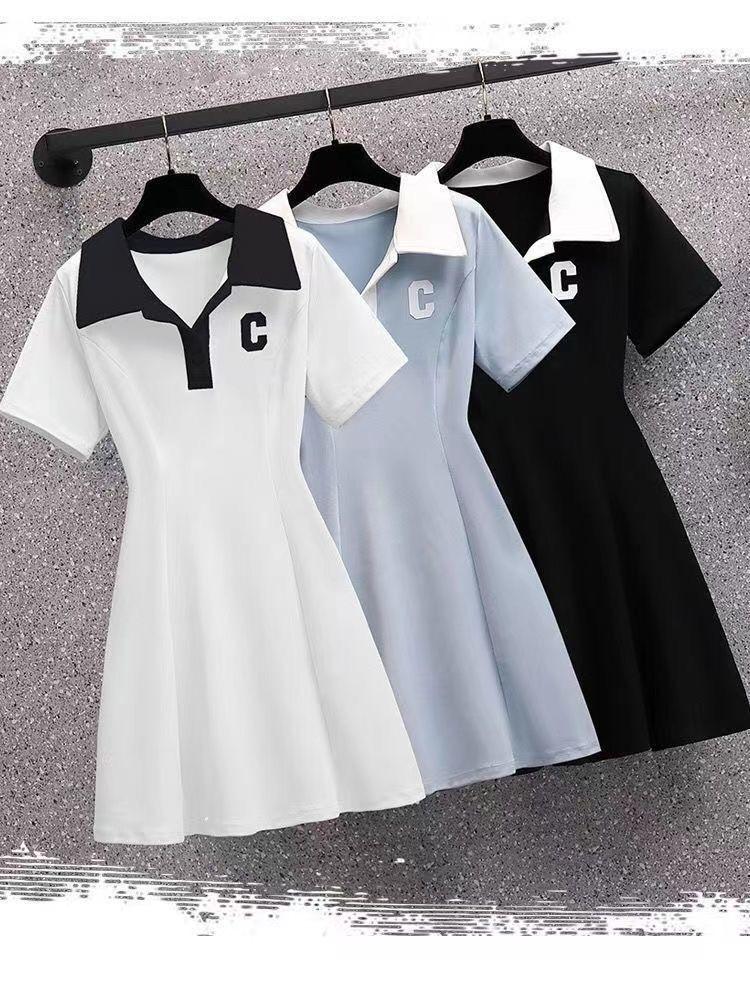 Product Introduction of Váy Cổ Polo, Phong Cách Mùa Hè, Dành Cho Nữ, Phong Cách Mới Mùa Hè 2024, Eo Bó Sát, Ôm Vừa Vặn, Váy Ôm Chữ A, Thời Trang, Dễ Phối Đồ 3