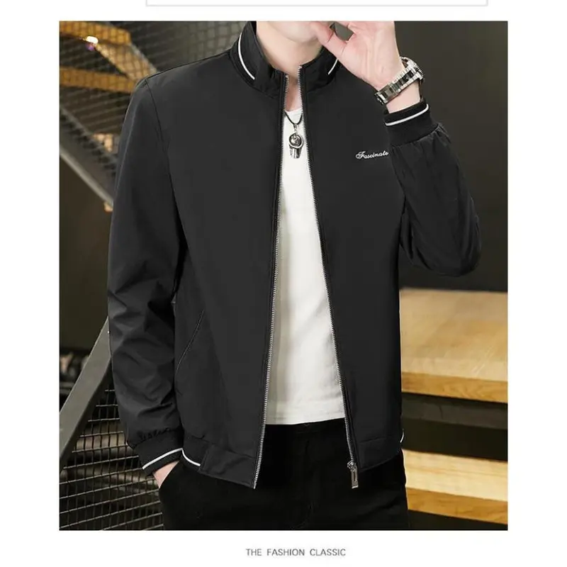 [TIK] Áo khoác đẹp nam bomber viền cổ bao chất rất hot-A1004 0