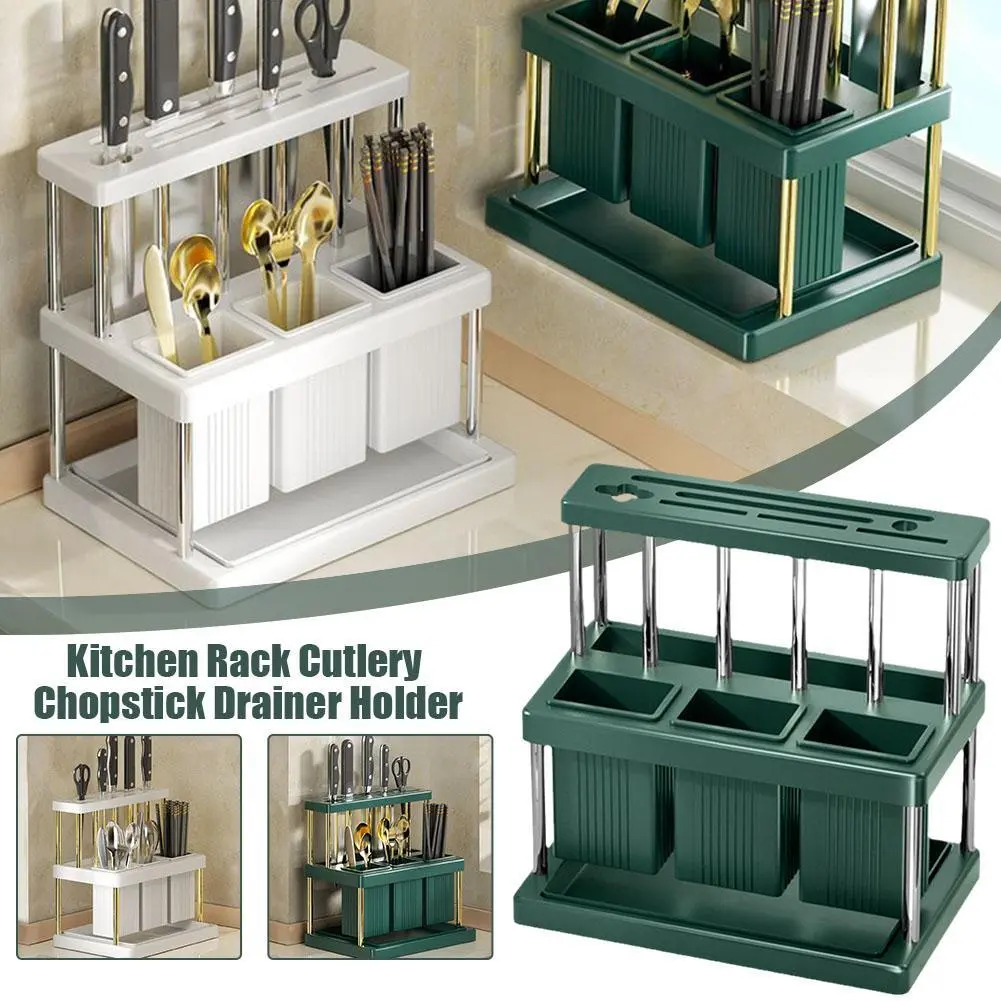 Kitchen Cutlery Holder Spoon Fork Chopstick Storage Rack Utensils Storage Rack Organizer Box W3N5