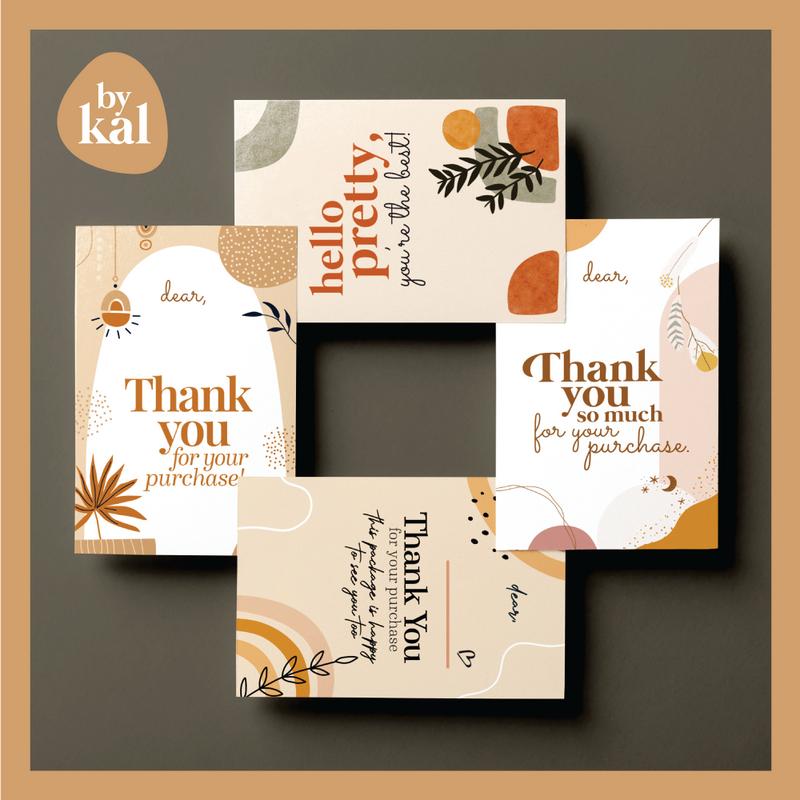 10pcs Readymade TQ Card Minimal Boho Theme / Thank You Card - TikTok ...