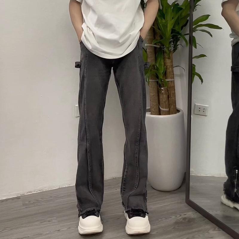 Quần jeans nam ống suông form vừa chất cotton thoáng mát, quần jean nam ống suông khoá zip có thể tuỳ chỉnh phù hợp cho cả nam và nữ, che khuyết điểm chân tốt, quần bò nam hàng QC 1 đổi 1 trong vòng 7 ngày QC01 Menswear Pants