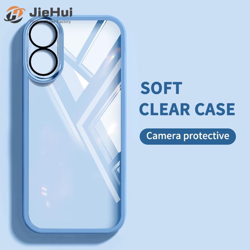eHui Ốp Điện Thoại Trong Suốt, Dành Cho OPPO A18, A38, A17, A17K, A78, A98, F23, A1 Pro, Reno 8T, 4G Và 5G, Che Phủ Toàn Bộ Camera, Với Ống Kính Bảo Vệ, Ốp Mềm Silicon, Màu Số 35713 3