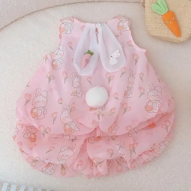 [Vani kids-S114] Sét bộ quần áo quả bí thỏ chất liệu tơ đũi có lót lụa mềm dáng bí cho bé cute (2 màu )