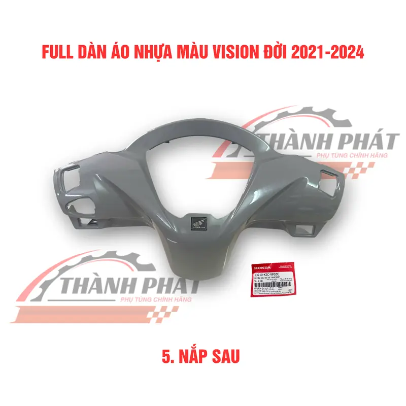 Dàn áo Vision Xám xi măng 2023 (bán lẻ từng món) zin hãng 4