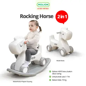 Molion Kuda-Kudaan Anak 2in1 HDPE Edukatif Anak 1-6 Tahun Rocking Horse Mainan Anak 001-M1007