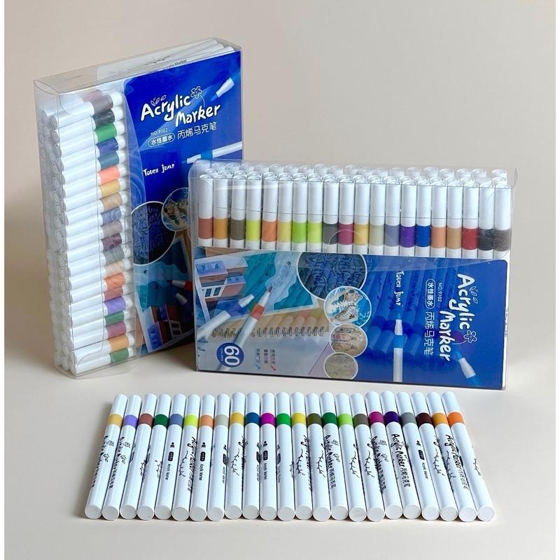 Bút Màu Acrylic Marker HN 60 Bút Cao Cấp Đầu Nhỏ - Chống Thấm Nước