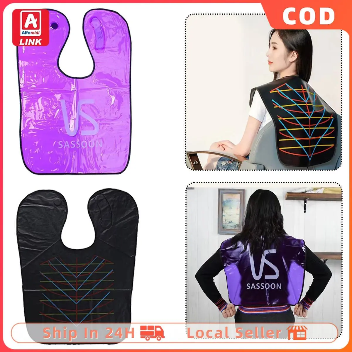 Cape Cat Rambut Hitam / Kain Kip Semir Rambut / Kep Penutup Semir ...