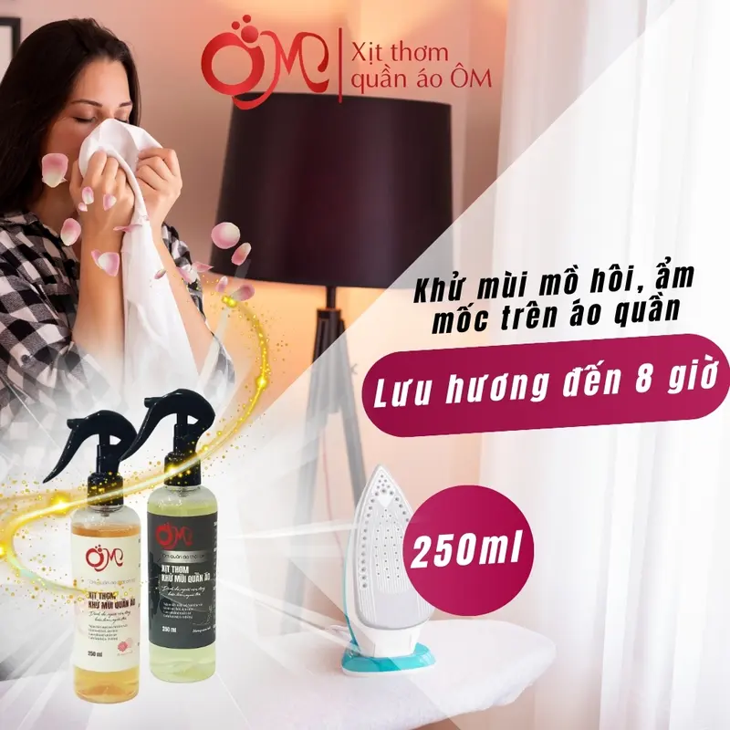 Xịt khử mùi cơ thể nữ thể thao Ôm 250ml lưu hương lâu 6-8h khử mùi mồ hôi quần áo năng động diệt khuẩn thơm quần áo Omxtra 1