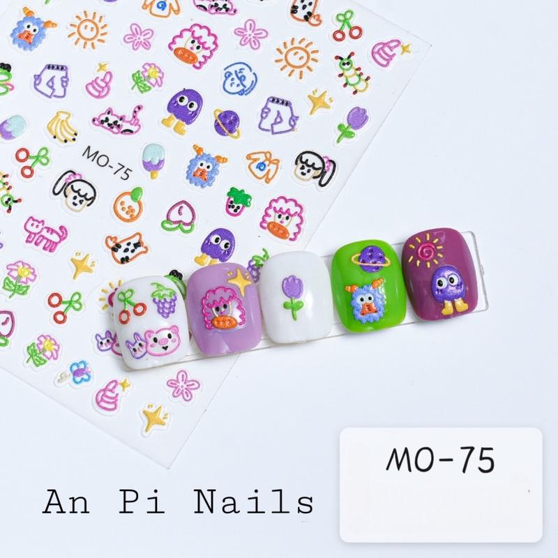 Product Introduction of Sticker nổi 5D hoạ tiết cute dễ thương, An Pi Nails 2