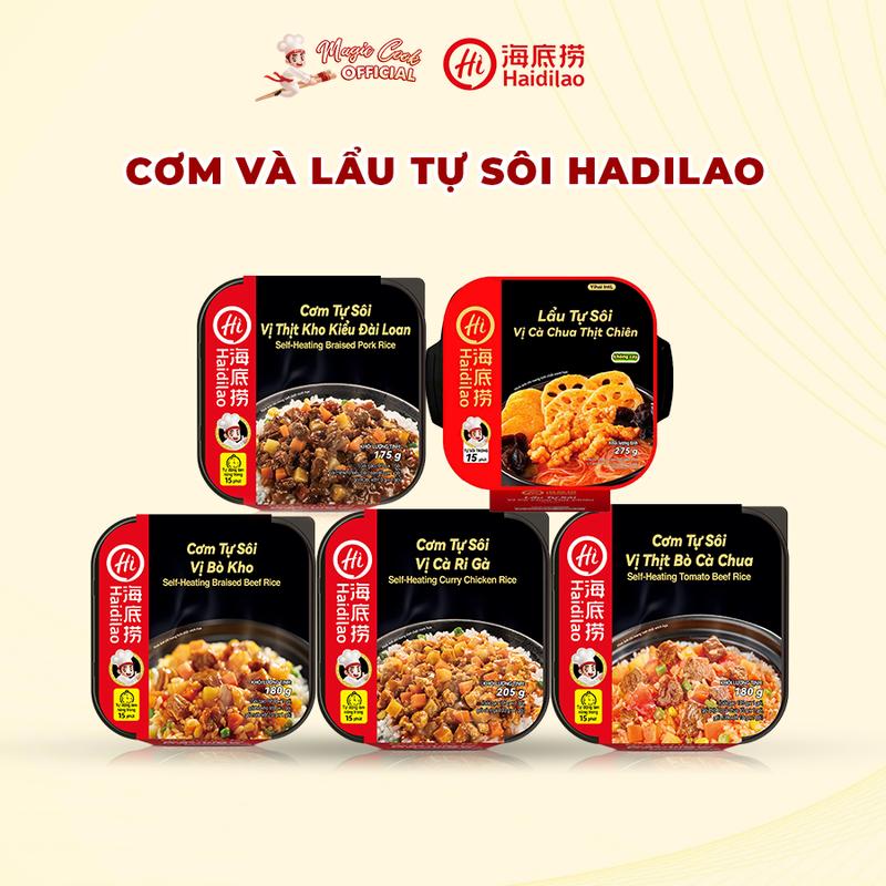 Cơm & lẩu tự sôi Haidilao đủ vị bò kho/cà ri gà/thịt kho kiểu Đài Loan/thịt bò cà chua đậm đà chính hãng - Magic Cook