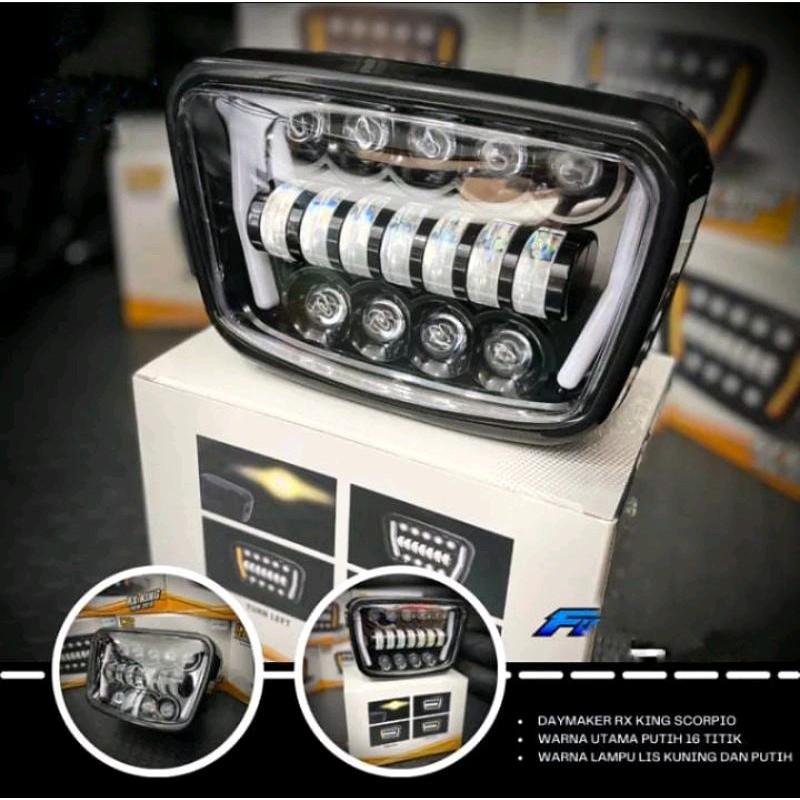 Reflektor Daymaker ui Lampu depan RX king set Batok plus Kupingan Lampu cnc RX king Daymaker Rx king 2