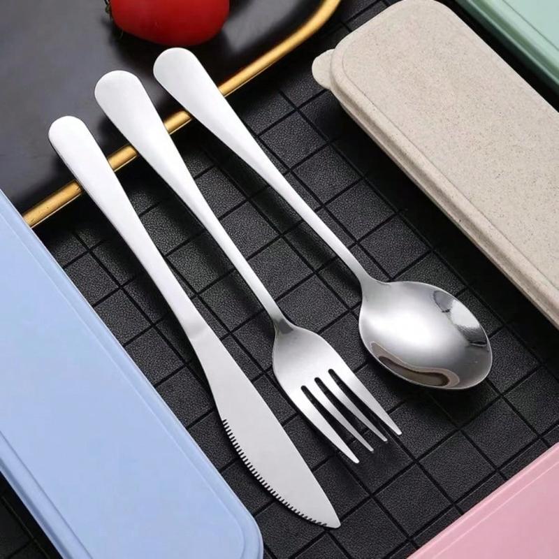 Product Introduction of C&S    Portable Stainless Steel Travel Tableware Set with Storage Box - Chopsticks, Fork, Spoon, Knife, Ideal for Camping, Kitchen Use and as a Christmas Gift 11
