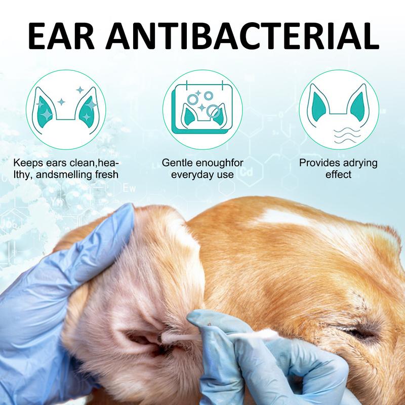 Product Introduction of [Ready Stock & Cod] Elaimei Pet Ear Cleaning Liquid Ear Mite Removal Child Meatus Acusticus Cleaning for Cats and Dogs Ear Cleaning Liquid 50ml 10