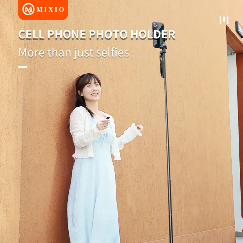 MIXIO A61L 170CM Tongsis Tripod Bluetooth Remote Selfie Stick Hand stabilizer Aluminium untuk Hp Kamera DSLR tongsis 4in1 6