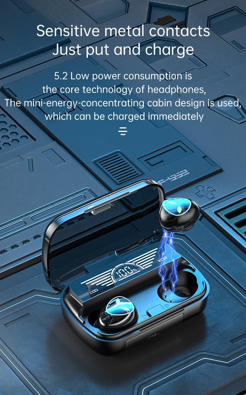 Product Introduction of Tai Nghe Nhét Tai Nghe Không Dây, Tai Nghe TWS, Bluetooth V5.3, Âm Thanh Nổi 9D, Âm Trầm Hifi, Tai Nghe Trong Tai, Điều Khiển Cảm Ứng Thông Minh, Chống Thấm Nước, Giảm Tiếng Ồn, Tai Nghe Nhét Tai, Thích Hợp Cho Điện Thoại Di Động, Fon Telinga Bluetooth 8