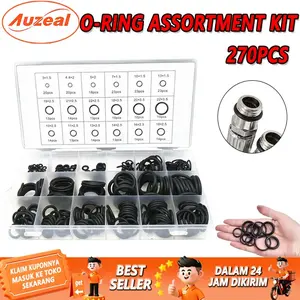 Auzeal Karet Rubber O Ring Seal Tightening 225 PCS O Ring Kit Rubber O Rings Karet Sil  225 Pcs ,270Pcs for Automotive, Gasket Fuel