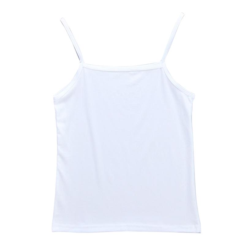 Fecxnqv_ Women Solid Color O-Neck Spaghetti Strap Sleeveless Tank Top Underwaist Camisole 0