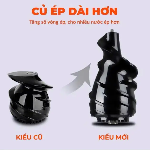 Máy Ép Chậm HONG.XIN RH-312 Máy Ép Nguyên Quả Trái Cây Rau Củ Quả Ép Kiệt Bã Tiện Lợi 6