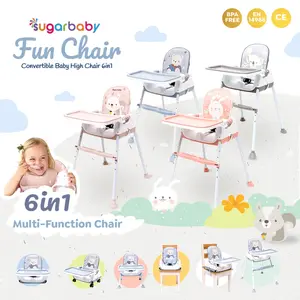 Sugarbaby Fun Chair (Convertible Baby High Chair 6in1) Blue Booster