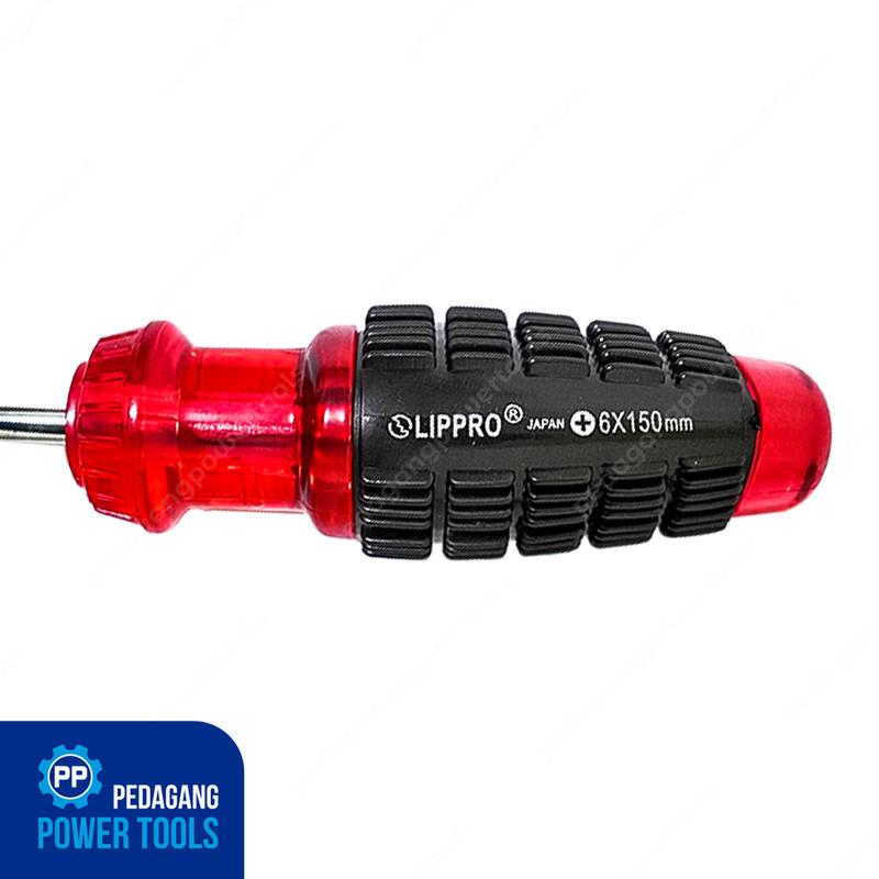 LIPPRO OBENG PLUS 6 INCH GAGANG KARET PH2 X 150 MM SCREWDRIVER KEMBANG 2