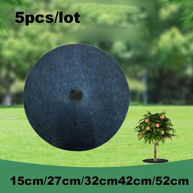 5PCS/PACK  Garden Tree Plant Cover Protection Mats Cloth Ecological Control Mulch Barrier Flower Pot 0