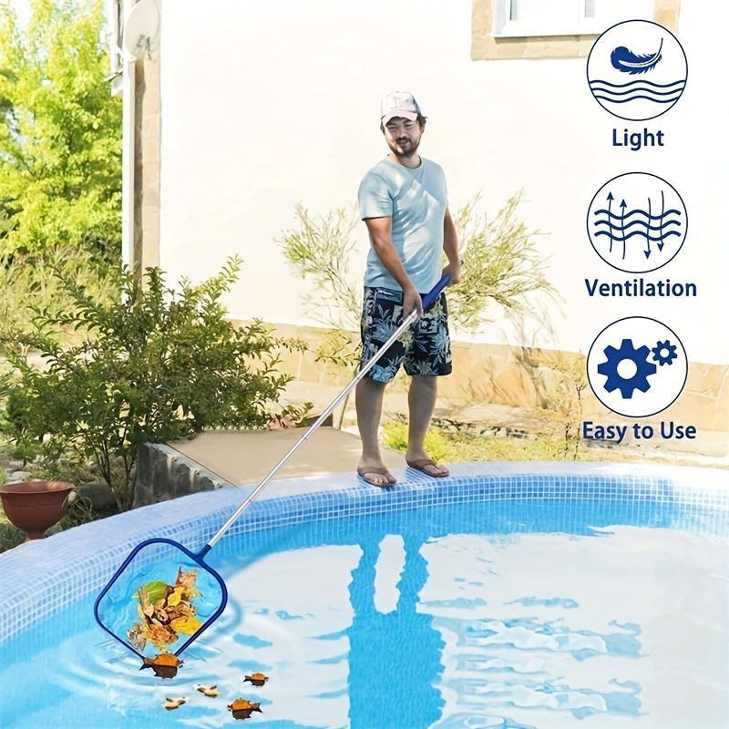 Product Introduction of Swimming Pool Leaf Skimmer Net & Leaf Rake Net Set, Professional Pool Cleaning Net, Pool Maintenance Tool, Clean Pool Liners, Spas, Ponds and Inflatable Pool 3