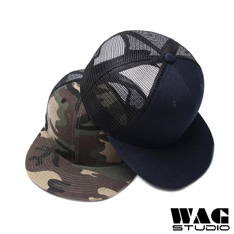 Ready stock plain trucker cap flat brim baseball cap snapback caps men women hats Boys Girls