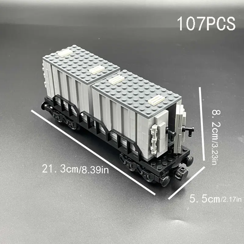 Train Building Blocks, 1 Box DIY Train Carriage Blocks Set, Creative and Educational Building Blocks for Teenager 1